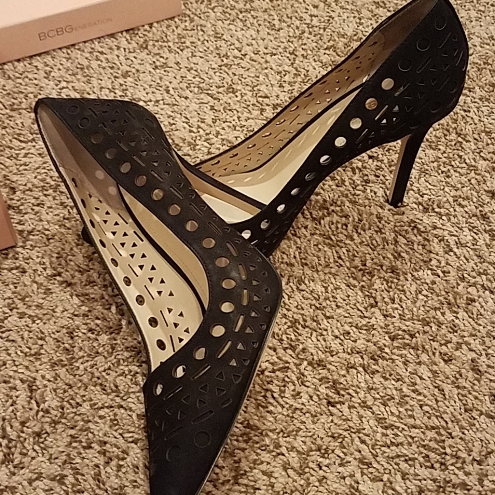 BCBG Black 4 inch heels